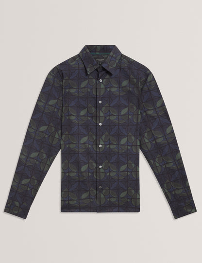 FRANKKN: LS Regular Fit Floral Check