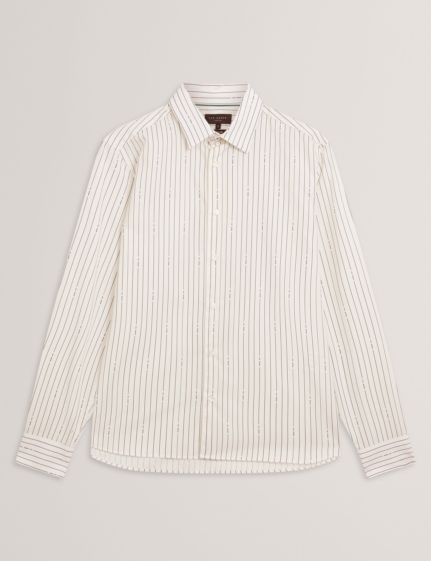 HANGENT: LS Regular Fit Branded Stripe Print Shirt