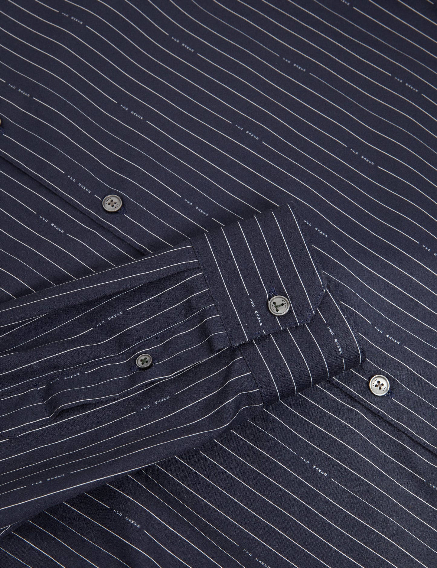 HANGENT: LS Regular Fit Branded Stripe Print Shirt