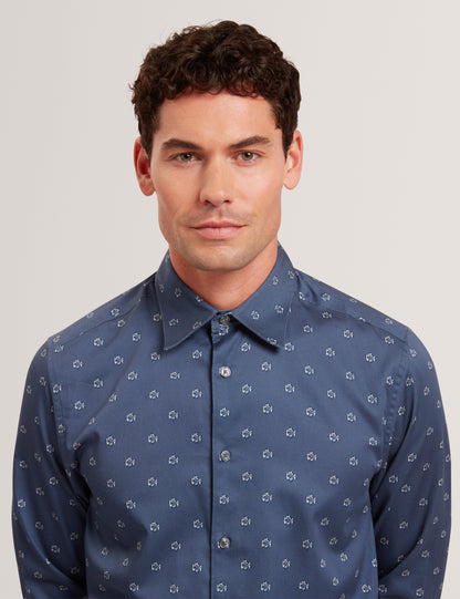 OLUFAR: LS Slim Fit Ditsy Floral Shirt