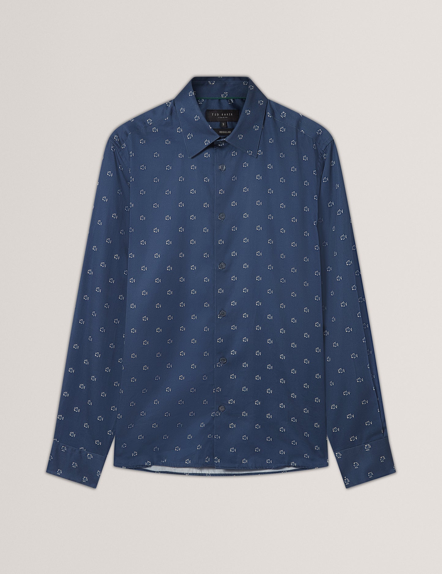 OLUFAR: LS Slim Fit Ditsy Floral Shirt