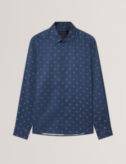 OLUFAR: LS Slim Fit Ditsy Floral Shirt