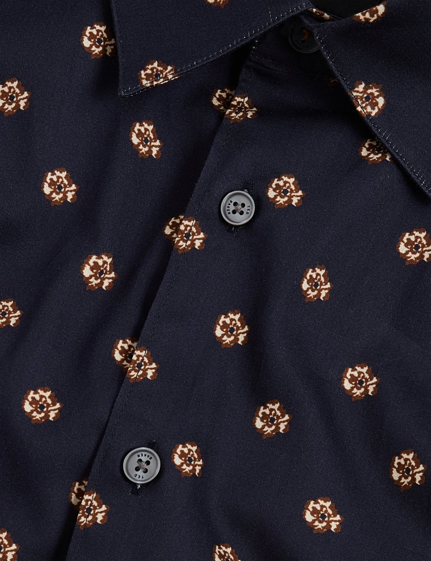 OLUFAR: LS Slim Fit Ditsy Floral Shirt