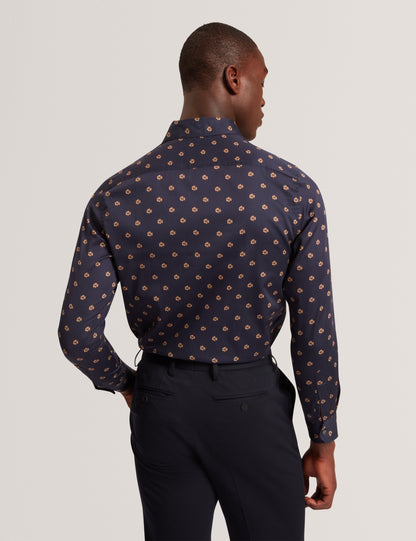 OLUFAR: LS Slim Fit Ditsy Floral Shirt