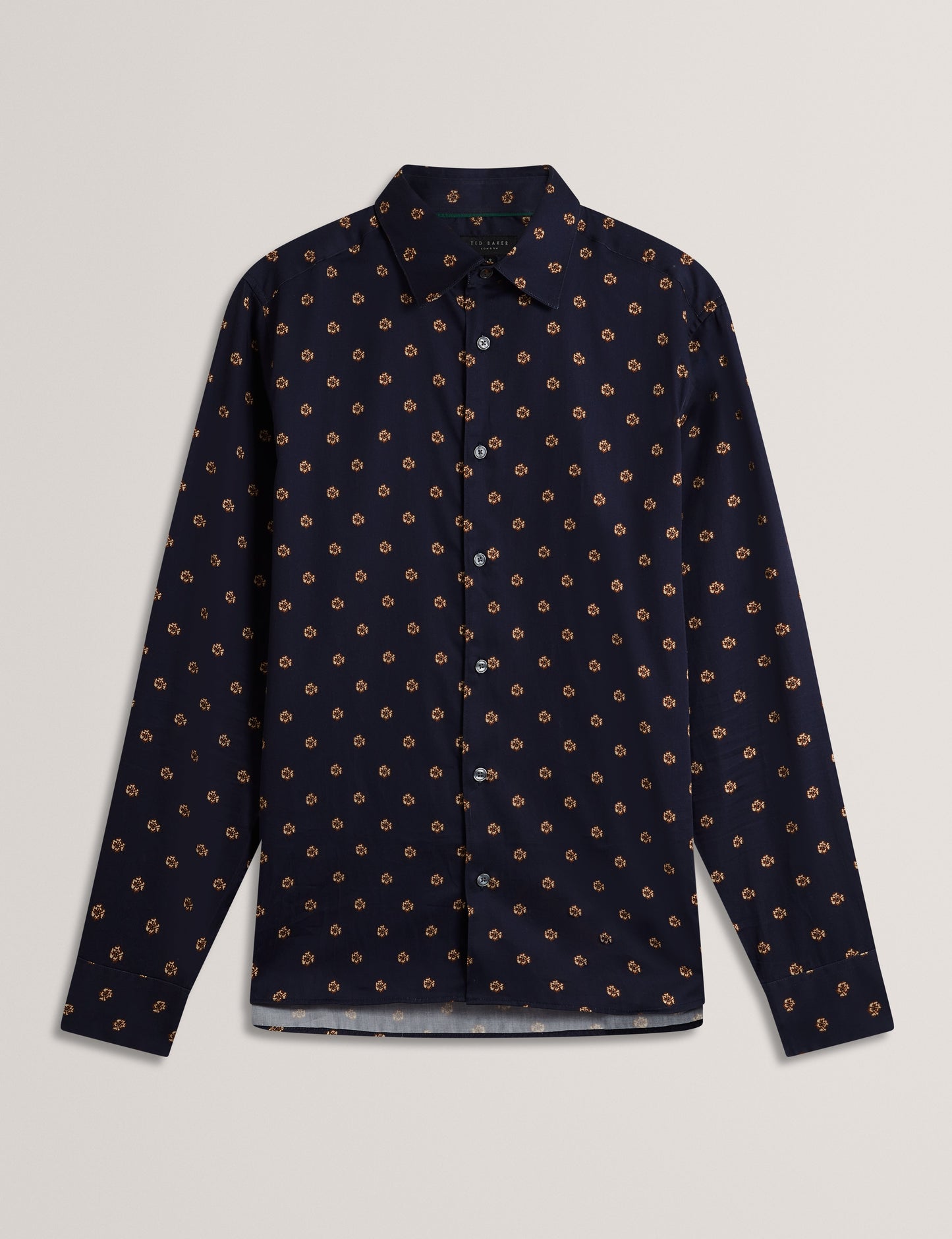OLUFAR: LS Slim Fit Ditsy Floral Shirt