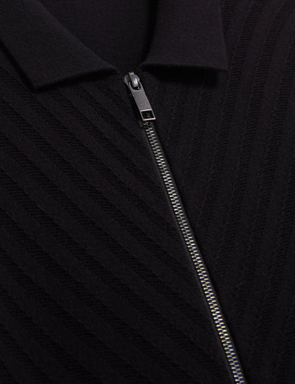 LYSAND: Chevron Stitch Zip Through