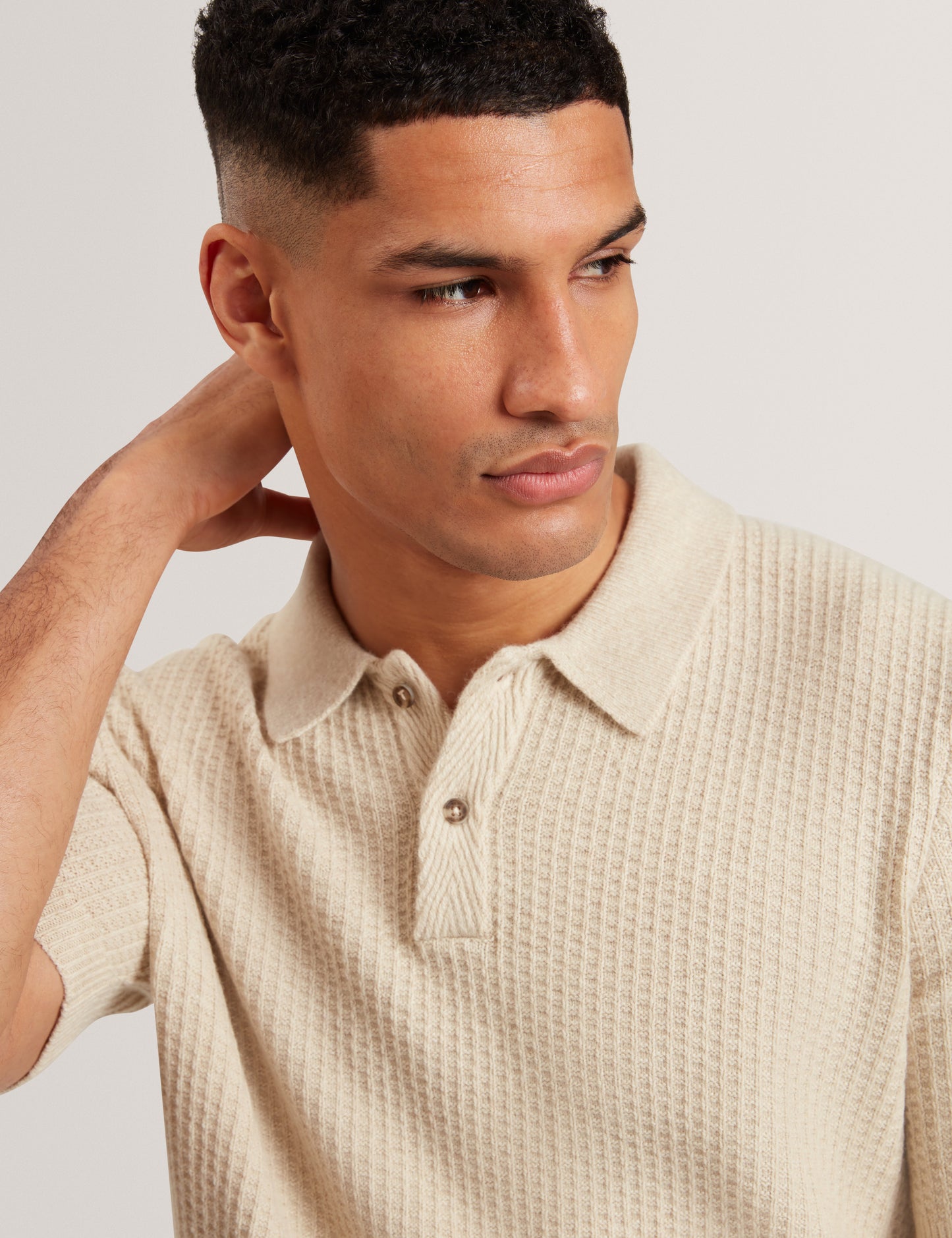 CAELUM: Herringbone Placement Stitch Polo