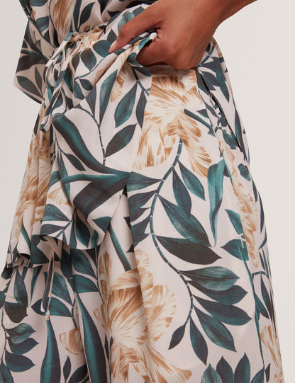GRIESHA: Printed Mid Rise Straight Leg Trouser