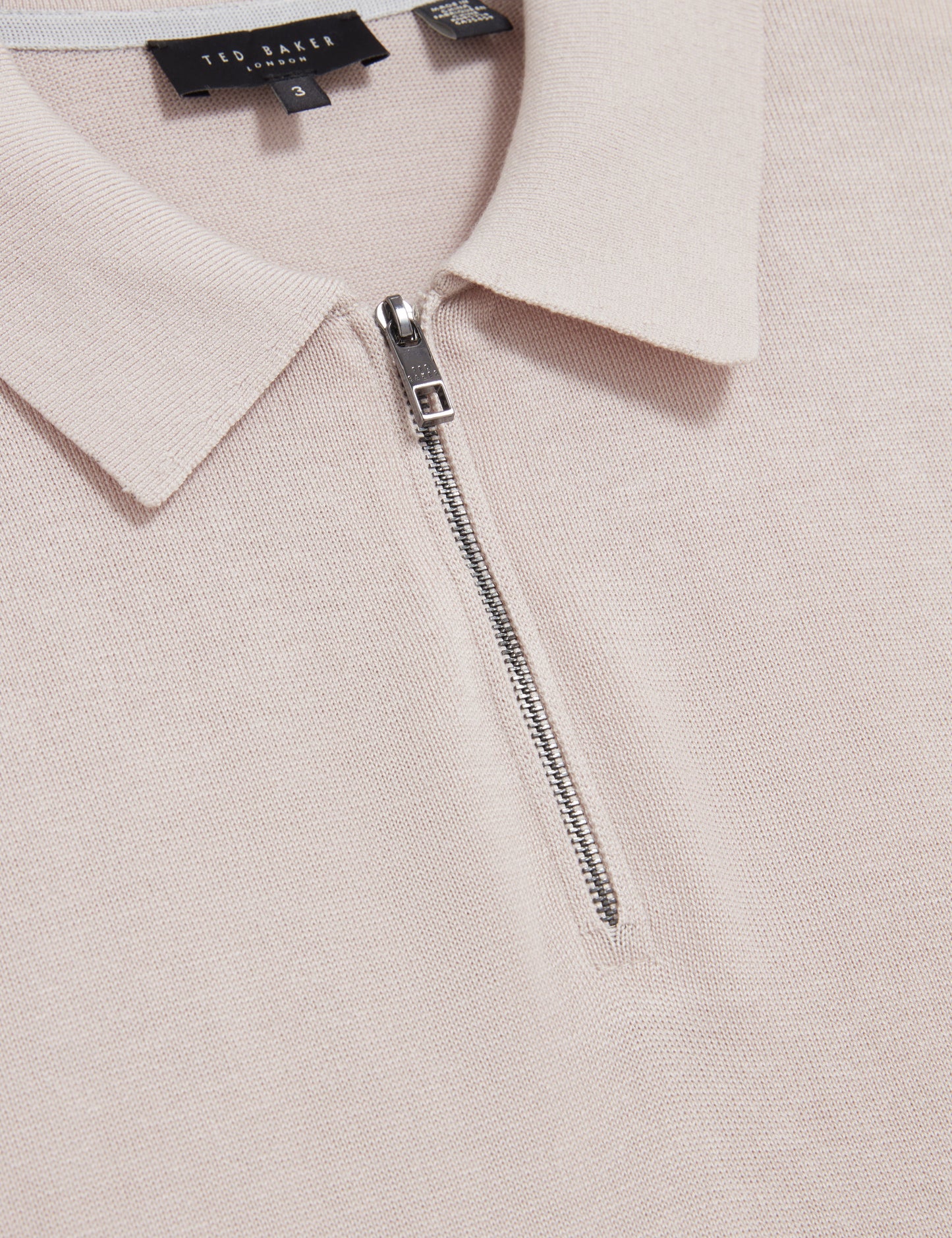 GIVRANS: Silk Blend Zip Polo