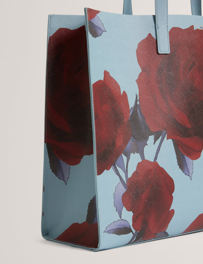 EMBERLI: Extra Large Rose Print Icon Bag