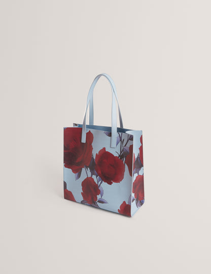 Women's ELYZAA-Large Rose Print Icon Bag