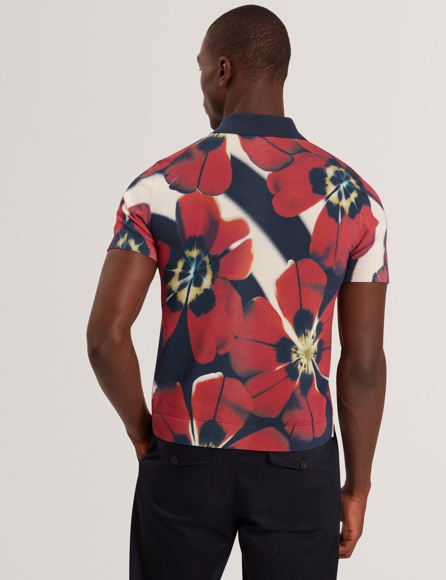 WYRIC: Floral Print Knitted Shirt