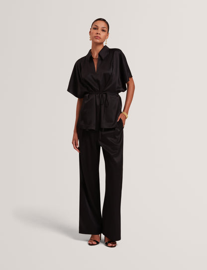 HERRIA: Straight Leg Elastic Back Trouser