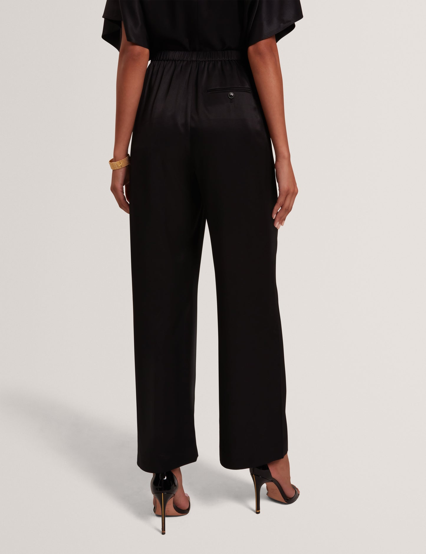 HERRIA: Straight Leg Elastic Back Trouser
