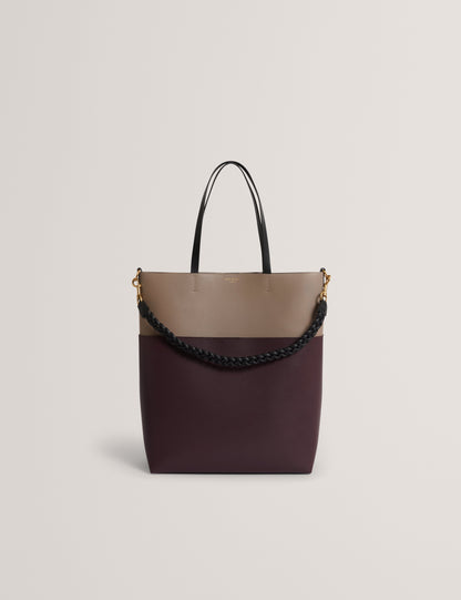 Women's WYNSLOW-Woven Handle Colourblock Large Bag