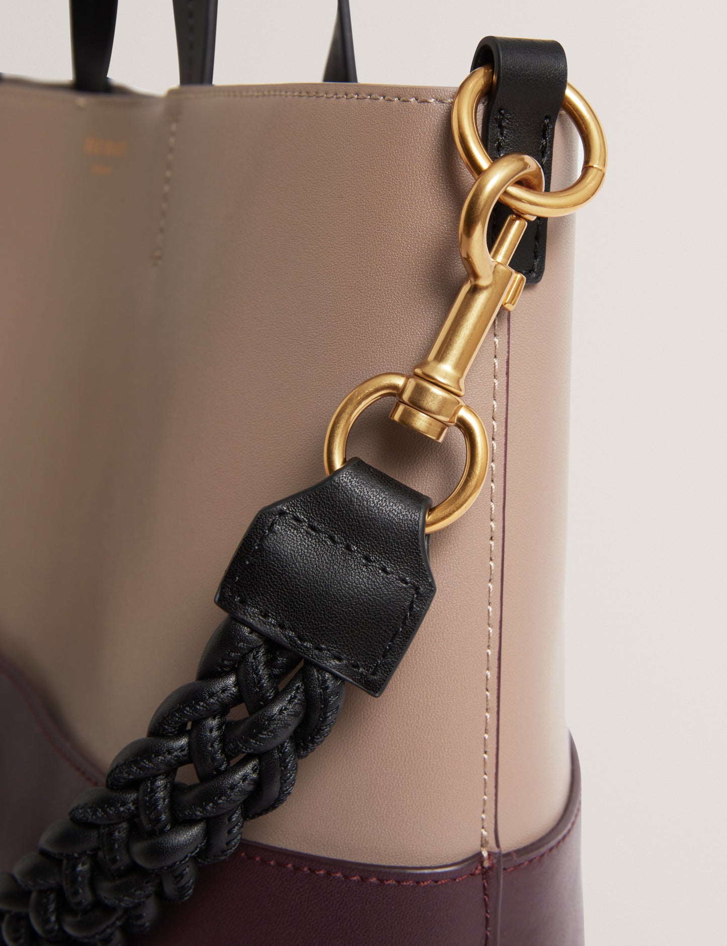 Women's WYNSLOW-Woven Handle Colourblock Large Bag