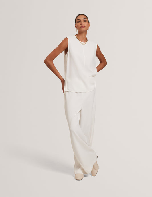Women's GORJJA-Detail Wide Leg Crepe Trousers