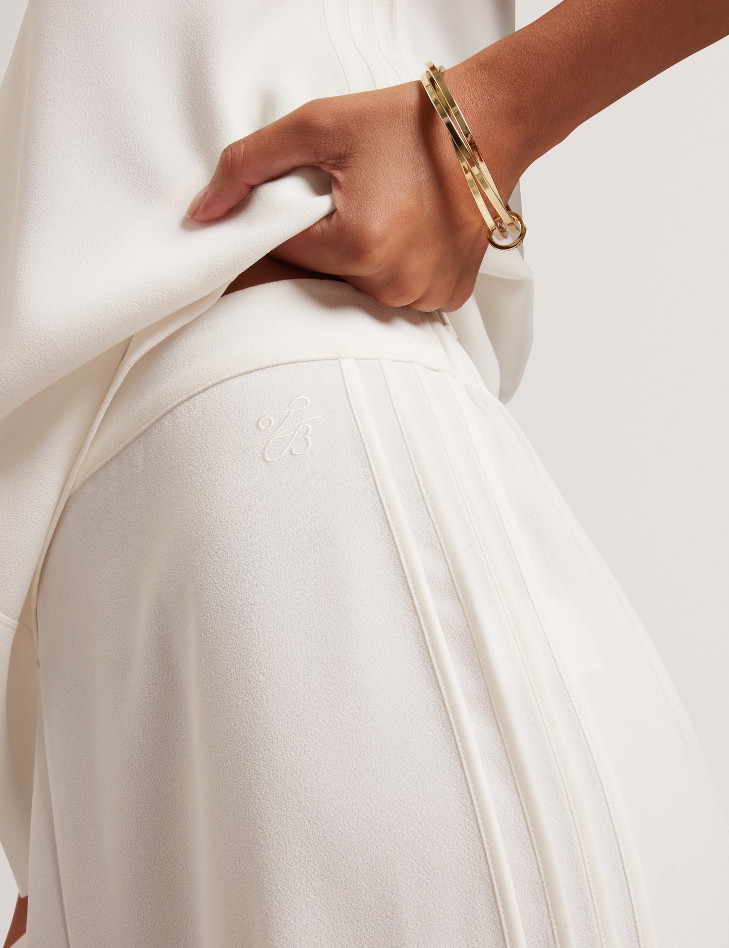 Women's GORJJA-Detail Wide Leg Crepe Trousers