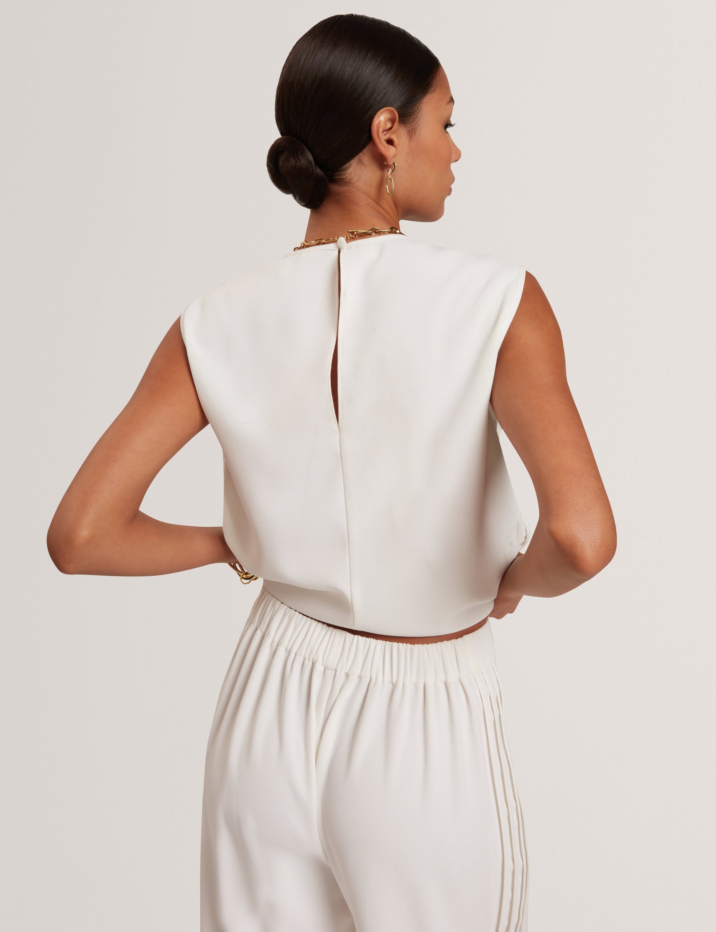Women's GORJJA-Detail Wide Leg Crepe Trousers