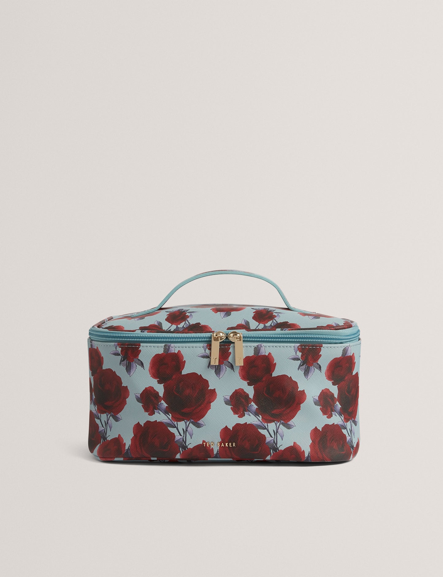 Women's EVALIIN-Large Rose Print Makeup Bag
