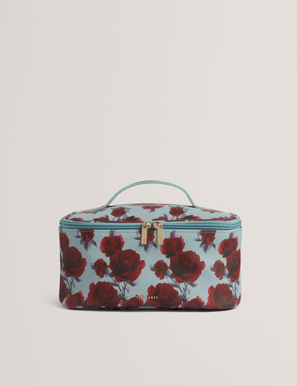 Women's EVALIIN-Large Rose Print Makeup Bag