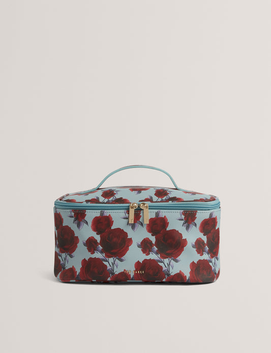 Women's EVALIIN-Large Rose Print Makeup Bag