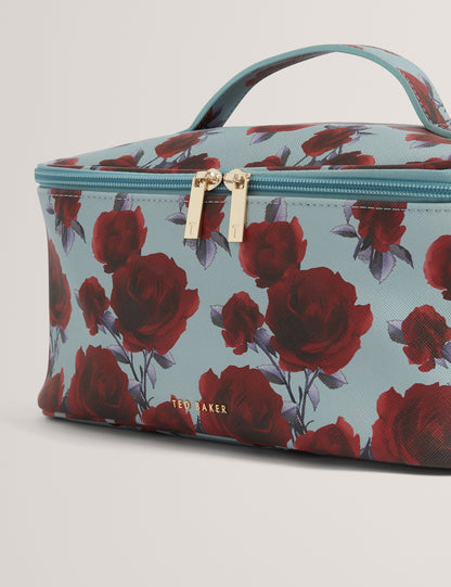 Women's EVALIIN-Large Rose Print Makeup Bag