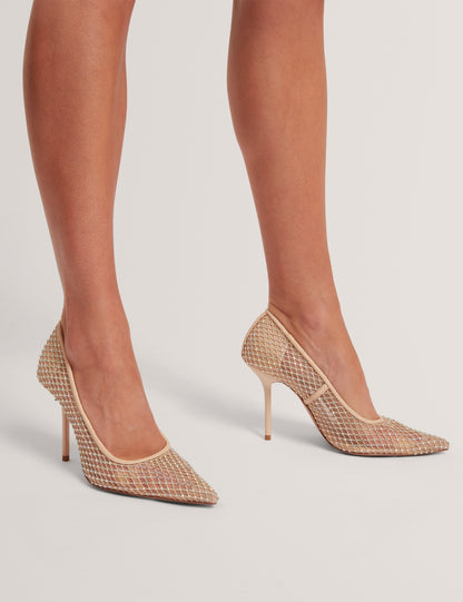 CRIISTA: Crystal Mesh Heel Shoe