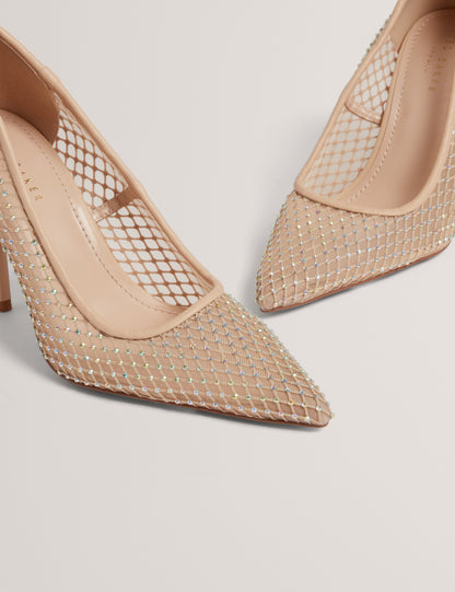 CRIISTA: Crystal Mesh Heel Shoe