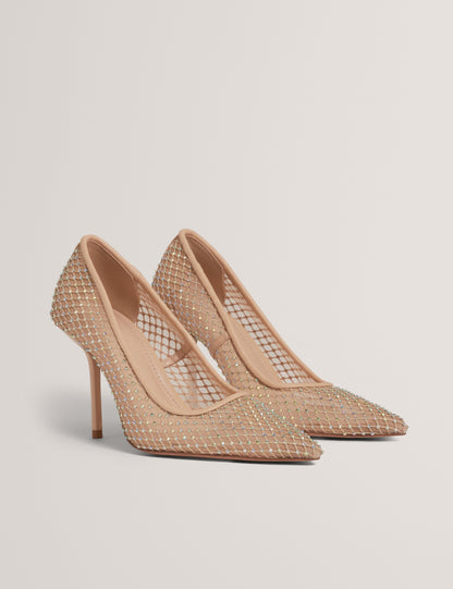 CRIISTA: Crystal Mesh Heel Shoe