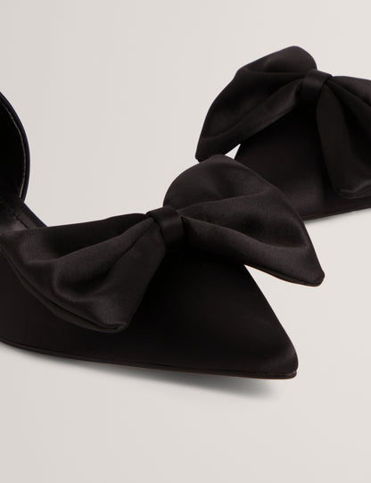 SOUFIYA: Satin Bow Detail Flat