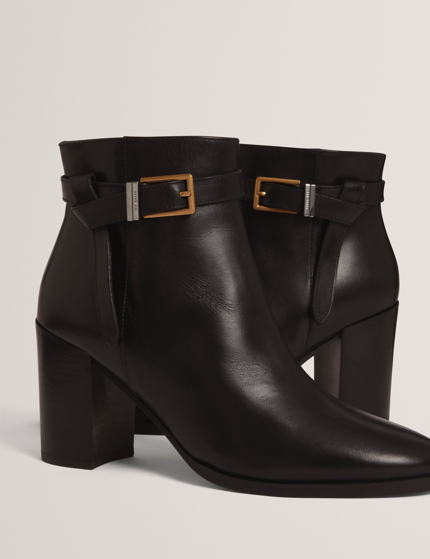 CLEONNA: Belt Detail Heeled Ankle Boot