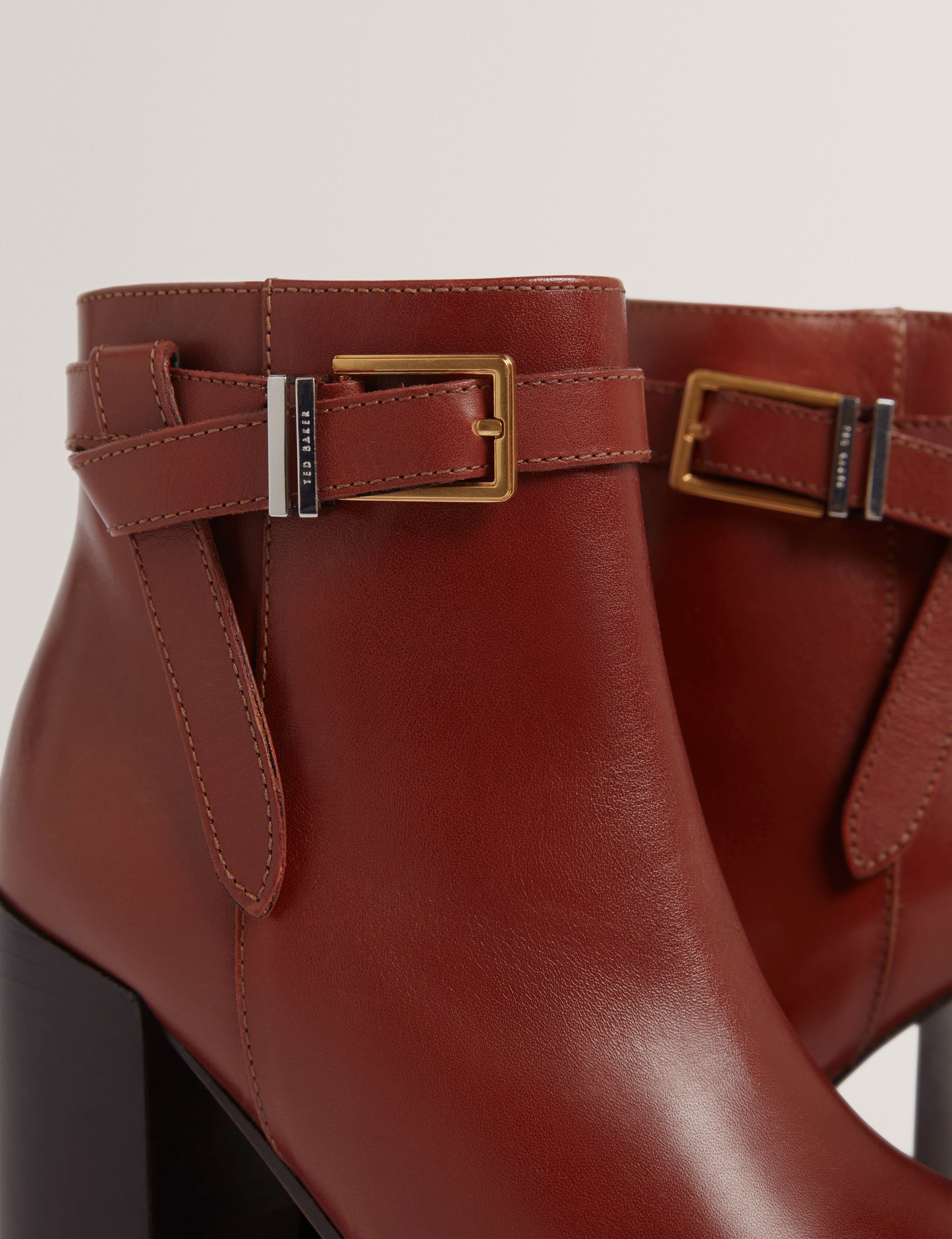 CLEONNA: Belt Detail Heeled Ankle Boot