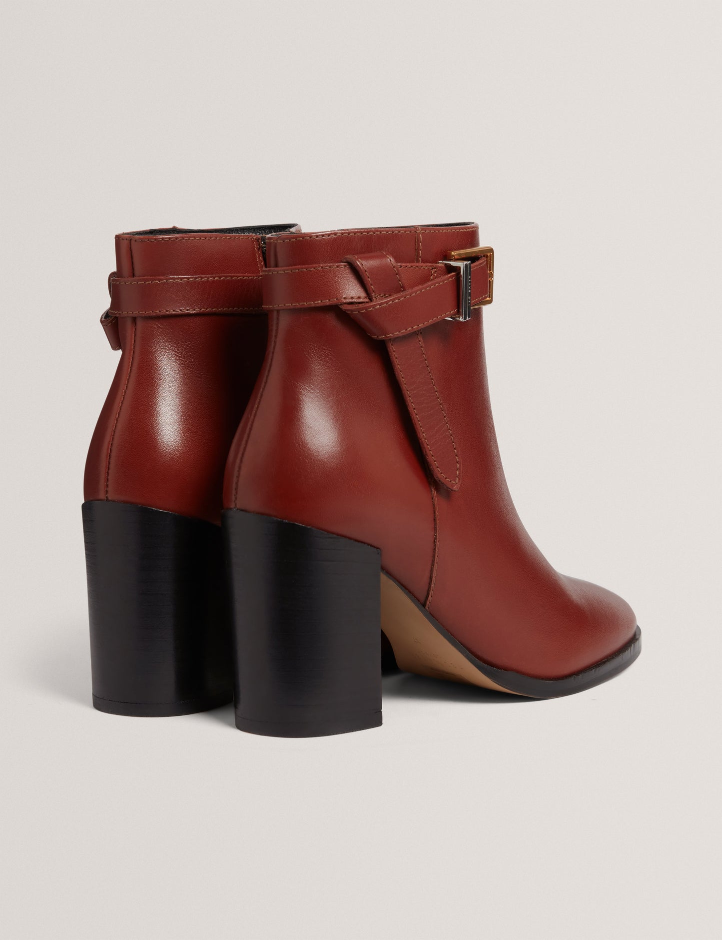 CLEONNA: Belt Detail Heeled Ankle Boot