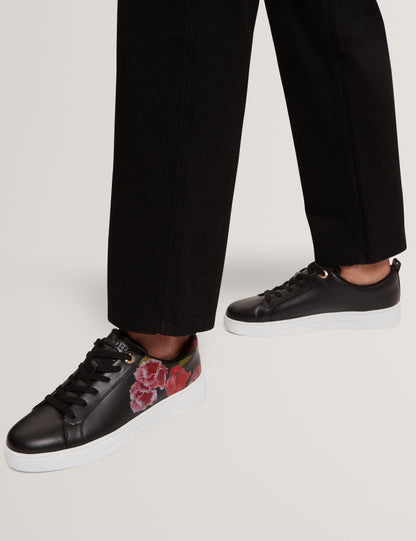 PRINELL: Floral Printed Leather Trainer