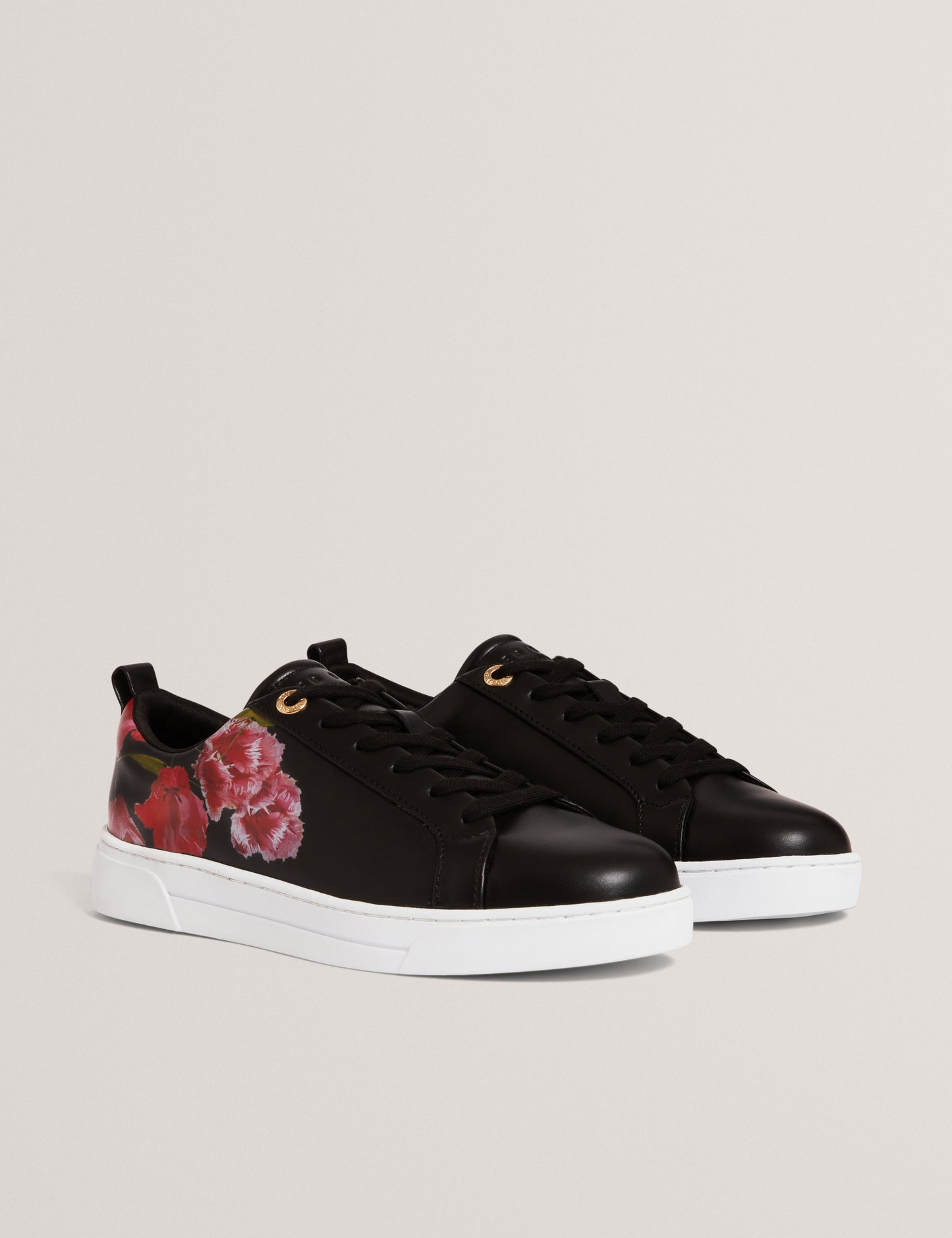 PRINELL: Floral Printed Leather Trainer