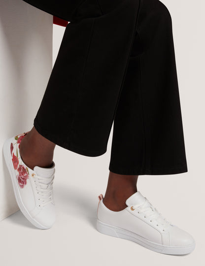 PRINELL: Floral Printed Leather Trainer