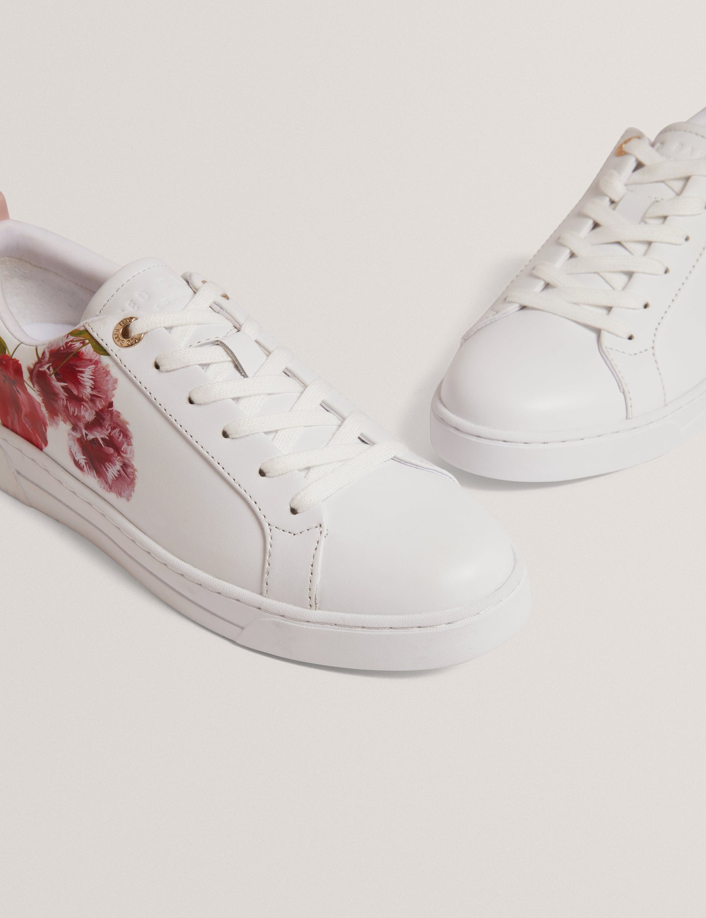 PRINELL: Floral Printed Leather Trainer