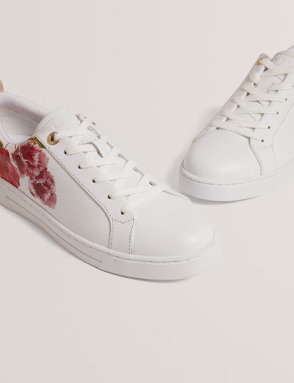 PRINELL: Floral Printed Leather Trainer