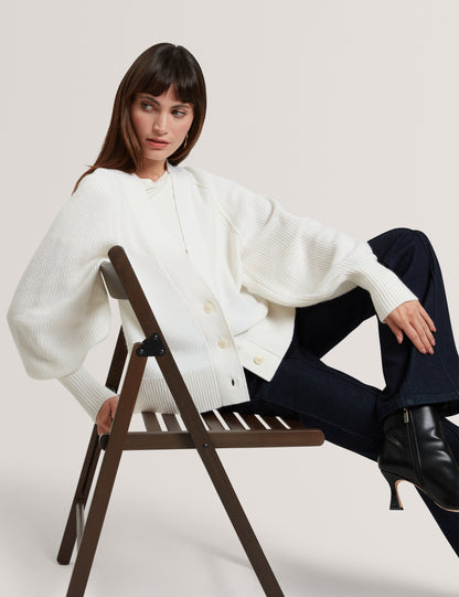 MALLEE: Neck Boxy Cardigan