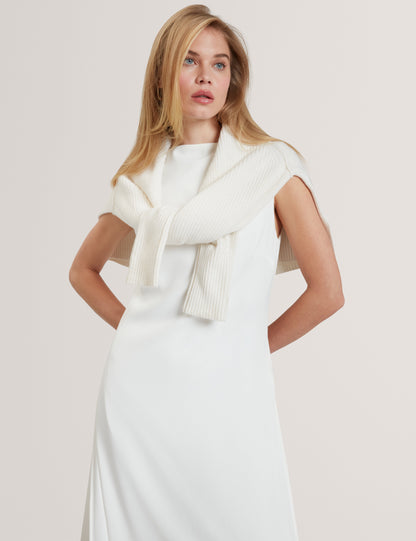 DAHRCY: Sleeveless Midi Dress With Pleat Detail