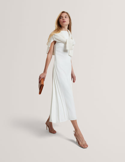 DAHRCY: Sleeveless Midi Dress With Pleat Detail