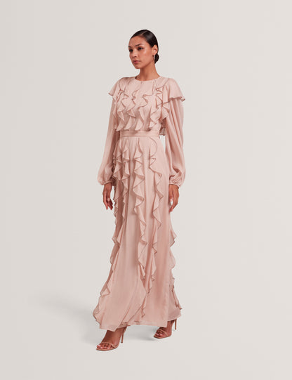 LIYANNA: Ruffle Maxi Dress