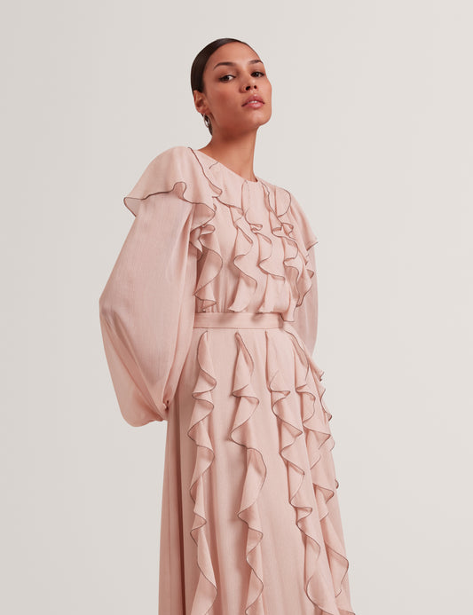 LIYANNA: Ruffle Maxi Dress
