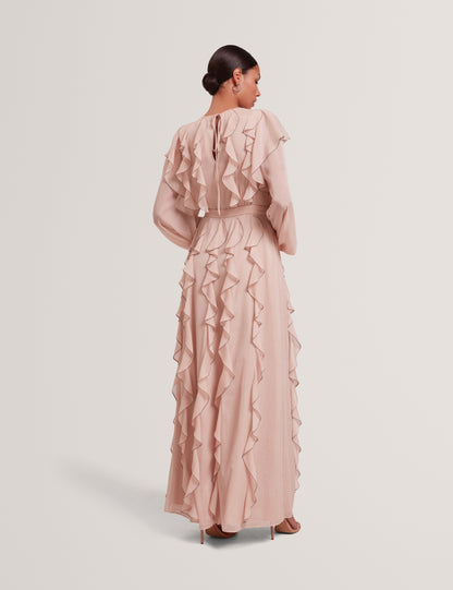 LIYANNA: Ruffle Maxi Dress