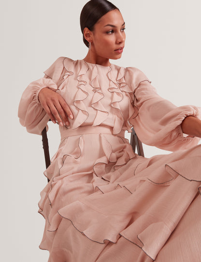 LIYANNA: Ruffle Maxi Dress