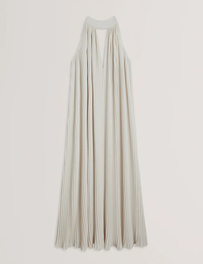 Women's AKALA-Pleated V-neck Sleeveless Maxi Dress