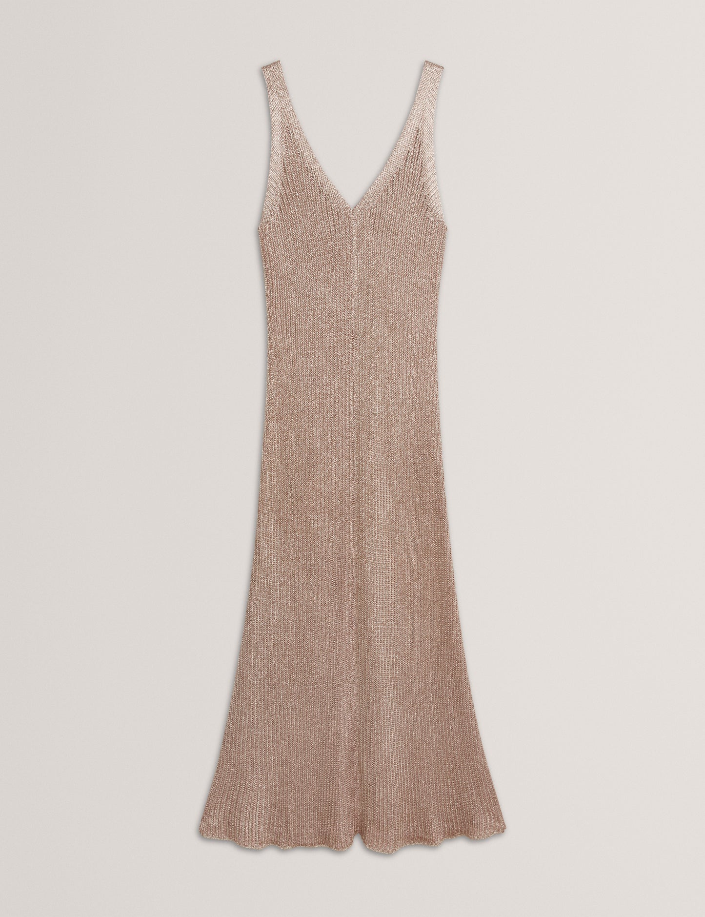 Women's ALARNAA-Chainmail Knitted Column Dress Gold