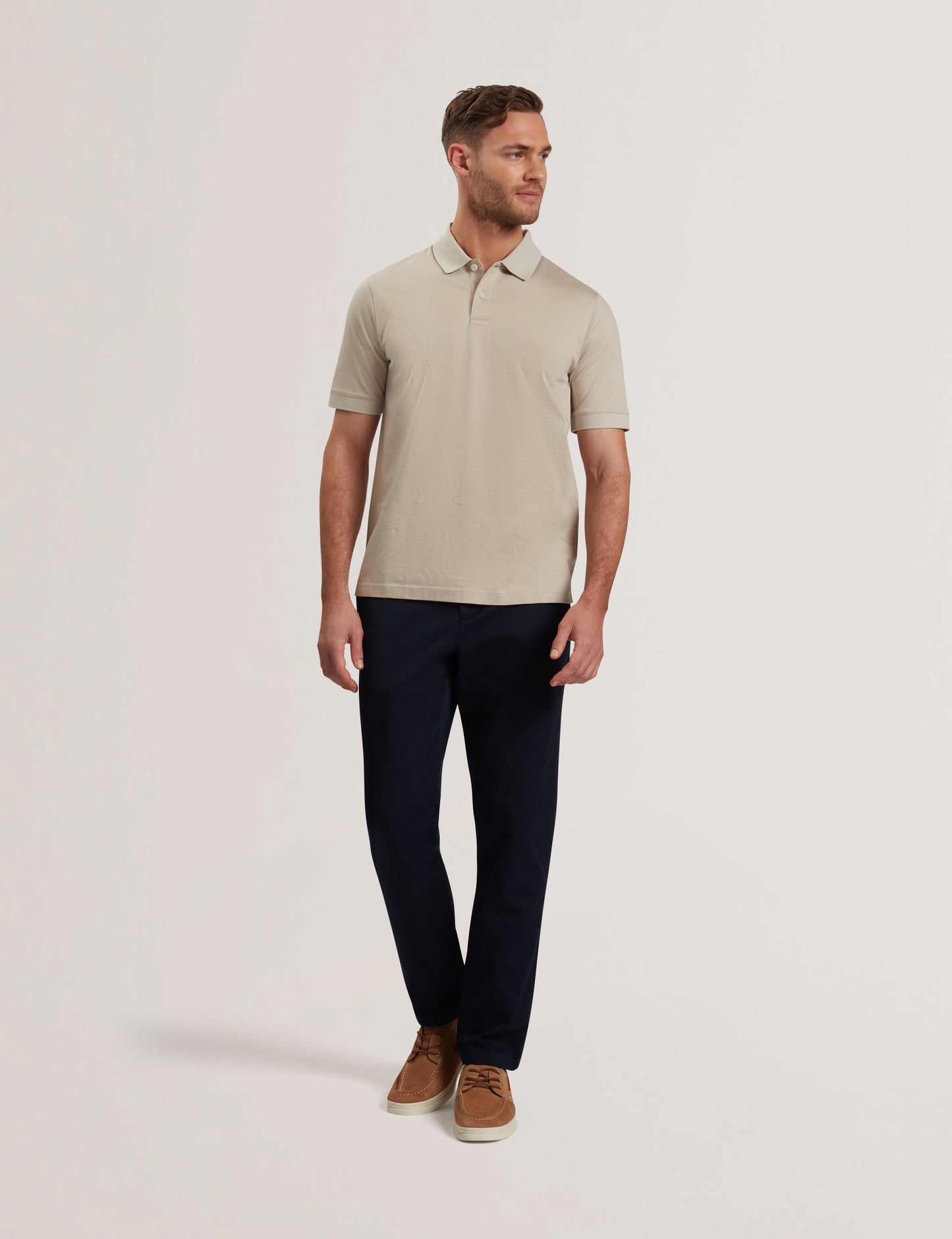 Men's AUGUSO-SS Regular Tonal Jacquard Polo