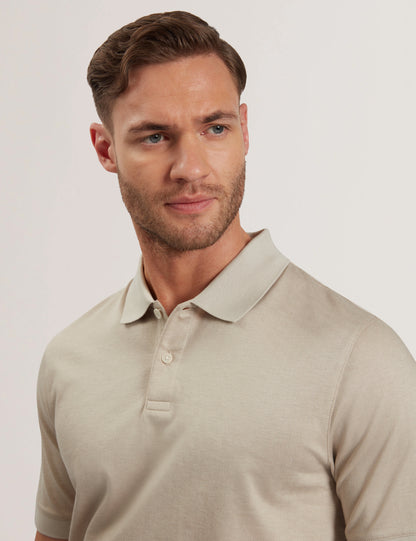 Men's AUGUSO-SS Regular Tonal Jacquard Polo